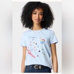 J CREW Collector Tee Short Sleeve 100% Cotton T-Shirt California Size Medium NWT